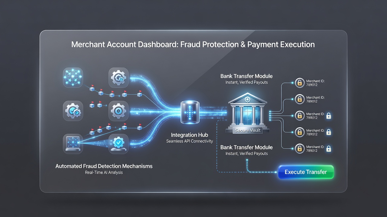 Bank transfer authorization workflow integrated with real-time fraud screening for recurring merchant invoices
